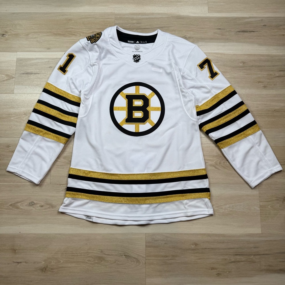 Adidas Boston Bruins Taylor Hall 100th Hockey Jersey -White- IM8286 Size 44 (XS)